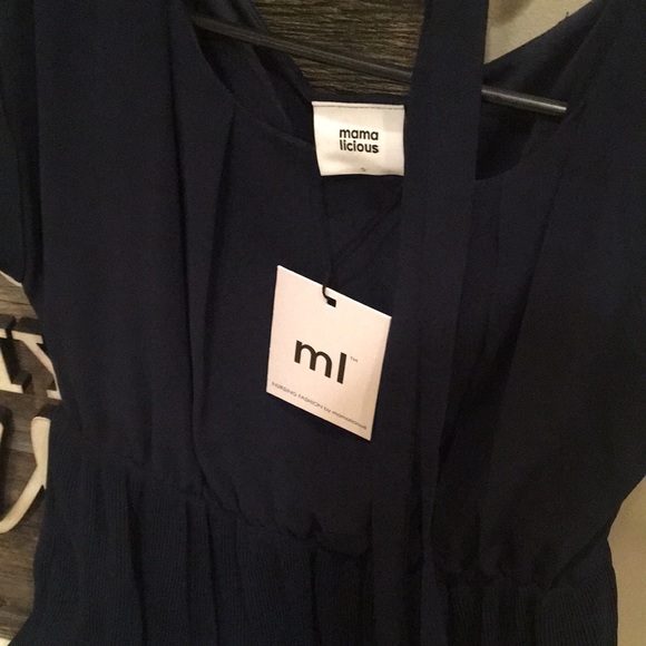 Mamalicious Maternity dress navy - Picture 2 of 2